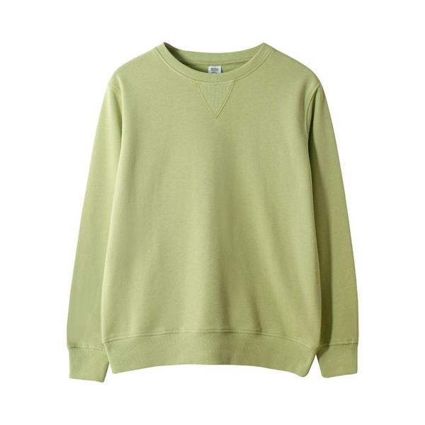 

autumn long sleeve women hoodies pure color casual couple's o-neck cotton sweatshirt 210813, Black