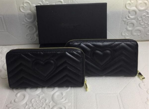 

2020 black wholesale lady long wallet coin purse card holder original women classic wallet, Brown;gray