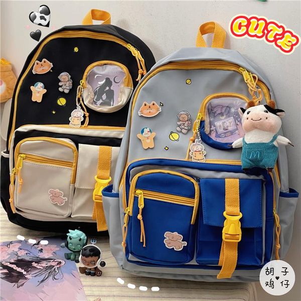 

cute bear backpack large capacity high school student female korean bag
