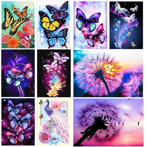 

diamond painting 5d diy flower butterfly art kit embroidery home decoration