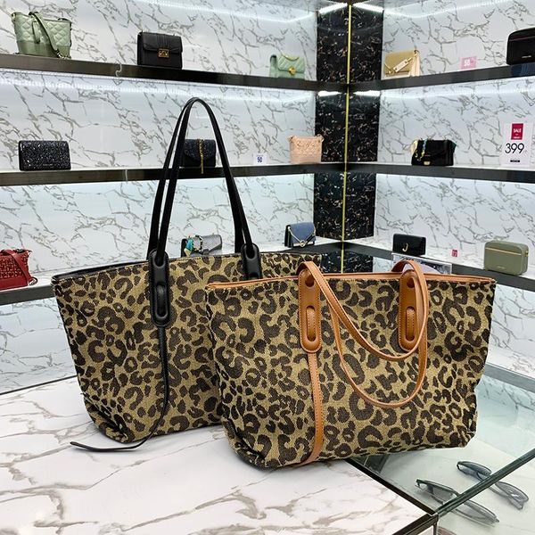 

evening bags leopard printed luxury large handbags women designer fashion satchel shoulder handbag causal capacity totes bag winter