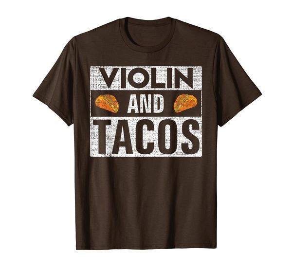 

vintage violin and tacos t-shirt funny orchestra player gift, White;black