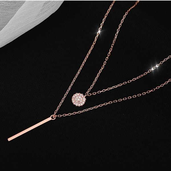 

chains meyrroyu 2021 925 silver necklace long crystal zircon flower pendant clavicle chain female jewelry