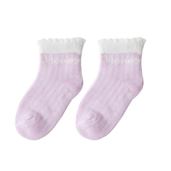 

socks baby toddler short boat mosquito-proof thin mesh breathable cute infants strawberry summer little girls, Pink;yellow