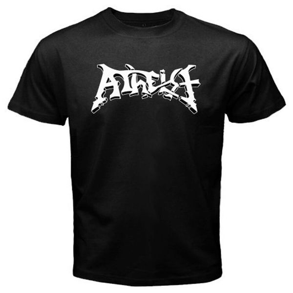 

new atheist band logo men's black t-shirt size s to 3xl, White;black
