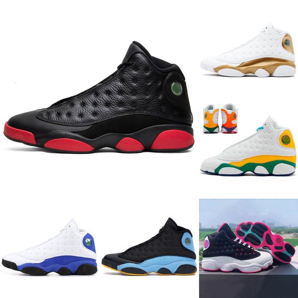 

wholesale jumpman women mens basketball shoes 2020 flint 13s lucky bred playground soar green pink trainers sneakers size 13 28z49osei