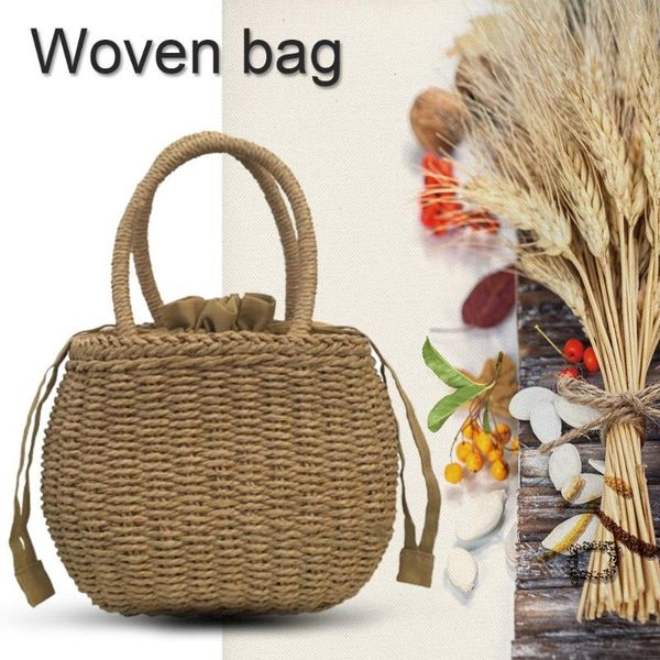 

storage bags woven package beach bag household basket nordic minimalist retro style strong and durable used for casual shopping