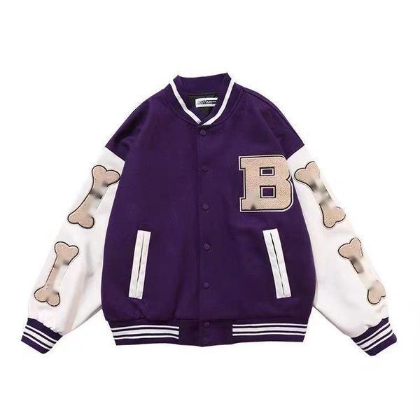 

womens long sleeved jacket coat high street flocked leather hip hop street fashion baseball uniform spring and autumn news women's casu, Black;brown