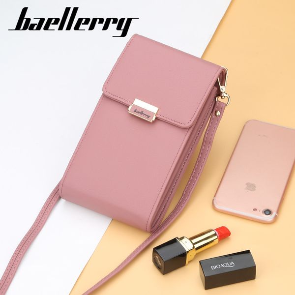 

baellerry women's buckle wallet mobile bag fashion multifunctional single shoulder messenger bag versatile wallet, Red;black