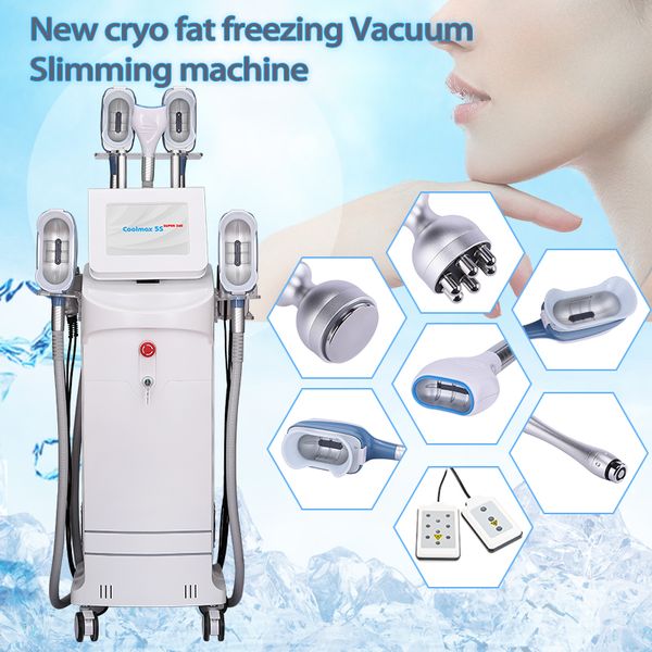 10 in 1 Cryolipolysis Machine Dimagrante con doppio mento Rimuovere la cavitazione 40khz RF Lipolaser FAT FATTURE FREEZE ATTREZZATURE COOLSCULPT