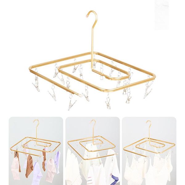 

hangers & racks 1pcs spiral shaped hanger stainless steel rotatable space saving rectangle quilt blanket for drying bedspreads