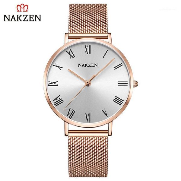 

watches for women casual wrist watch luxury quartz ladies stainless steel clock waterproof relogios girls gift wristwatches, Slivery;brown