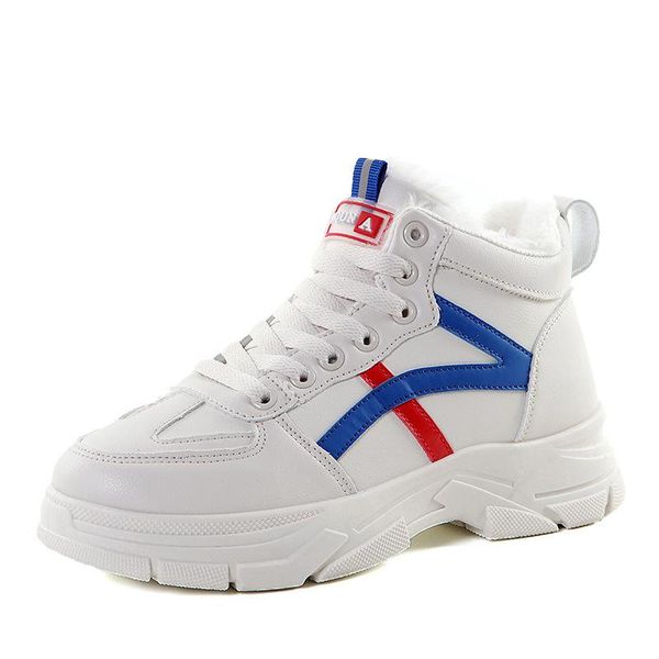 

boots women fashion non-slip snow ladies casual comfort short plush sneakers women's fur patchwork waterproof warm sports shoes, Black