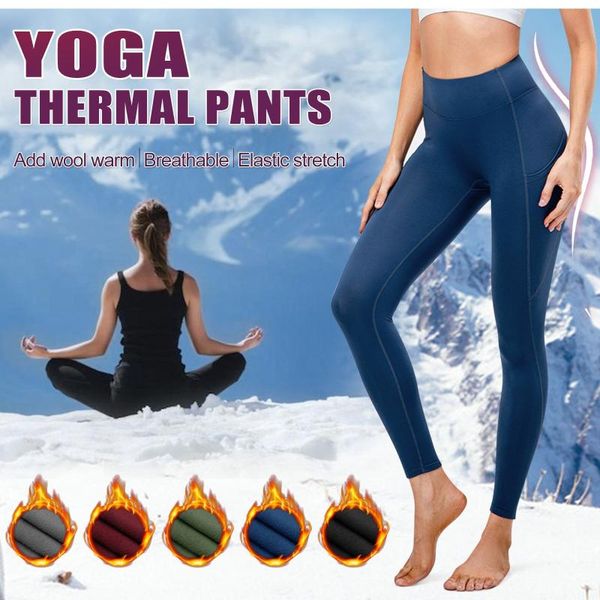 

women's leggings trendyland women casual solid color winter plus velvet splice pants slim trousers sports sweatpants, Black