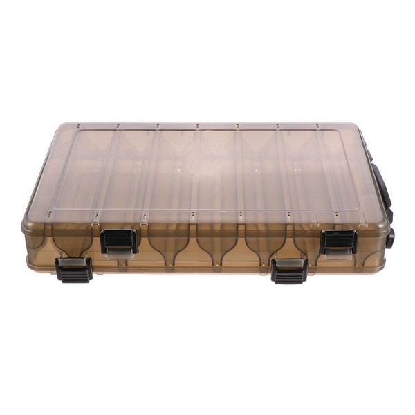 

fishing accessories 1pc double layer tackle storage case transparent fish box