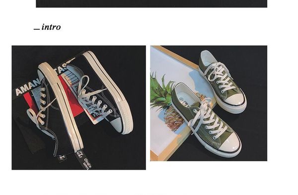 

womens classic style lace up discount student shoes canvas shoes cansual flats many colors in stock, Black