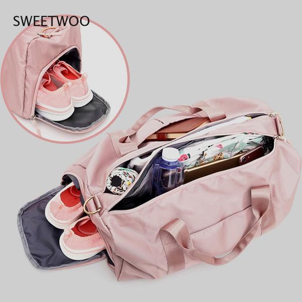 

duffel bags women travel bag waterproof weekender oxford cloth luggages handbag shoulder traveling dry and wet
