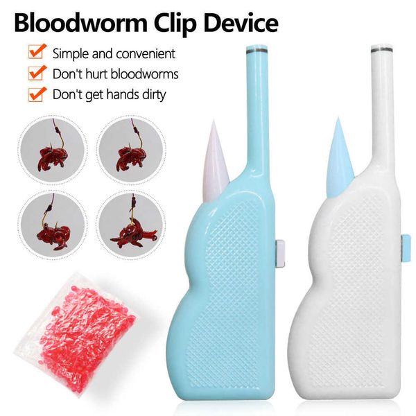 

earthworm bloodworm clip device portable abs fishing tackle fishing baits lure accessory with 250 rubber bands