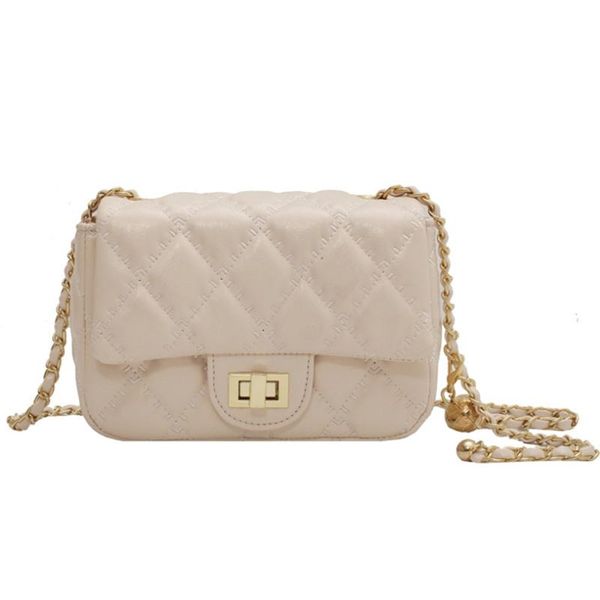

evening bags summer elegant leather quality chain shoulder bag women 2021 small flap quilted messenger lady fashion wild mini square
