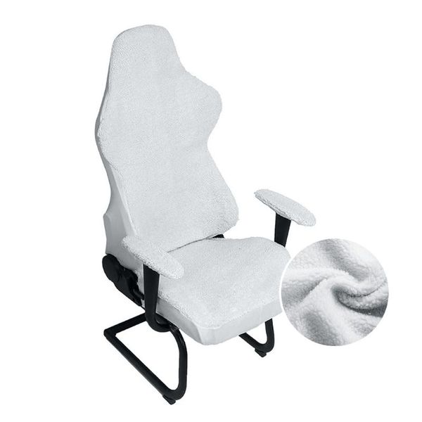 

chair covers solid furniture protector slipcovers removable full wrap office cover anti slip soft stretch dustproof with armrest sleeve