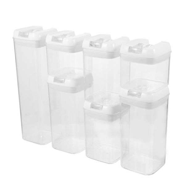 

storage bottles & jars 7pcs kitchen empty containers practical square snack