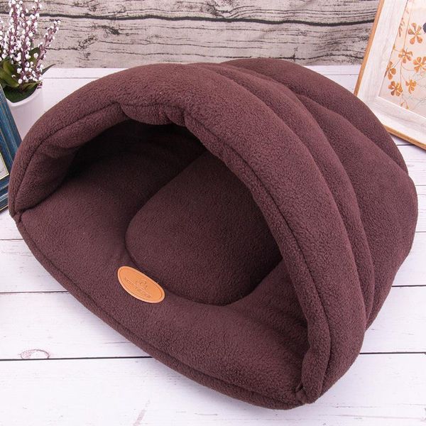 

kennels & pens pet dog bed warm fleece round kennel house long plush winter pets beds for medium cats soft sofa cushion mats