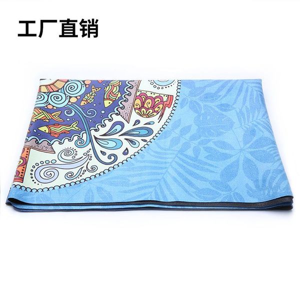 

foldable non-slip yoga mat ultra-thin natural rubber suede gymnastic mats