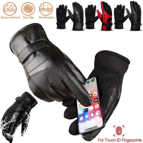 

sports gloves winter touch motorcycle glove ski women warm man d40, Black