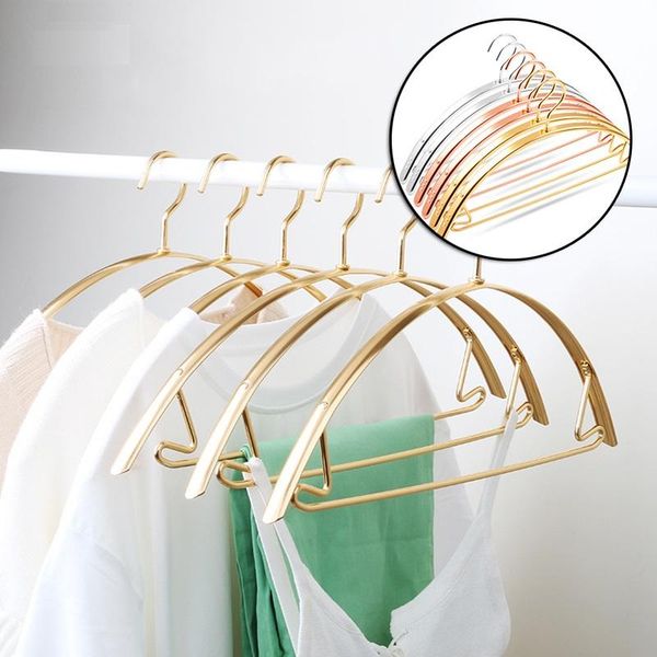 

hangers & racks luxury aluminum alloy no shoulder marks hanger for business suit elegant wedding dress display wardrobe organizer storage 2