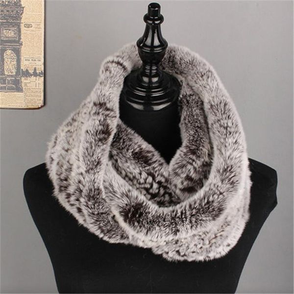 

scarves fashion women knitting fur hooded winter scarf, Blue;gray