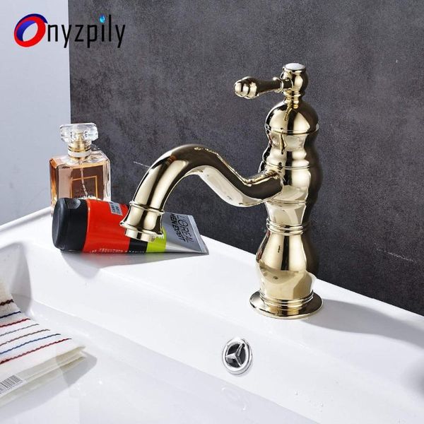 

bathroom sink faucets golden basin faucet tap deck mounted brass flexable spout one handle mixing and cold water