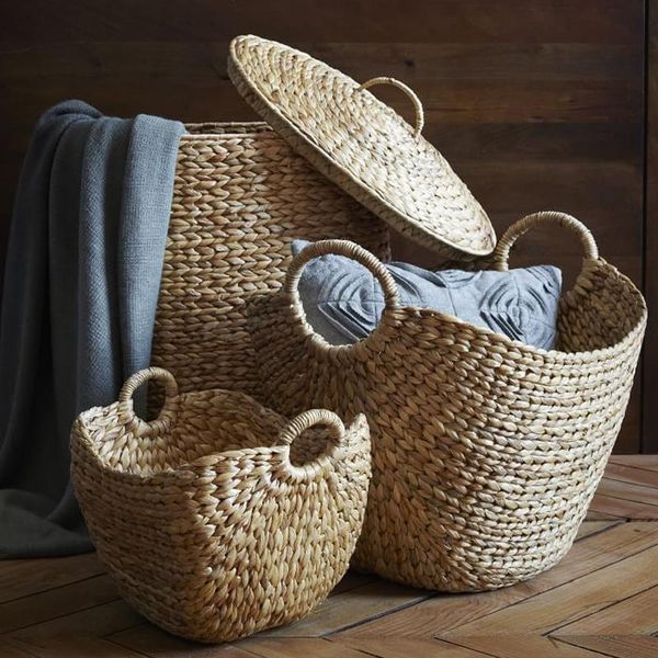 

storage baskets clothing basket hand-woven natural grass large