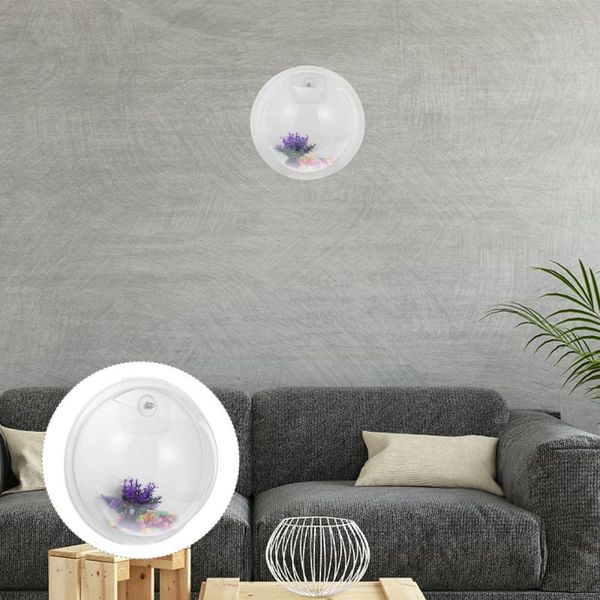 

vases 1 set wall mounted acrylic fish tank flower pot vase hanging bowl