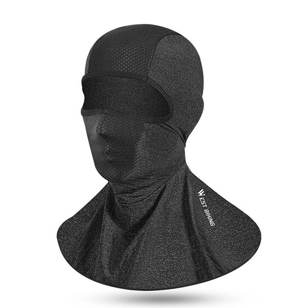 

cycling caps & masks west biking breathable balaclava bike full face mask motorbike motocross helmet hood neck, Black