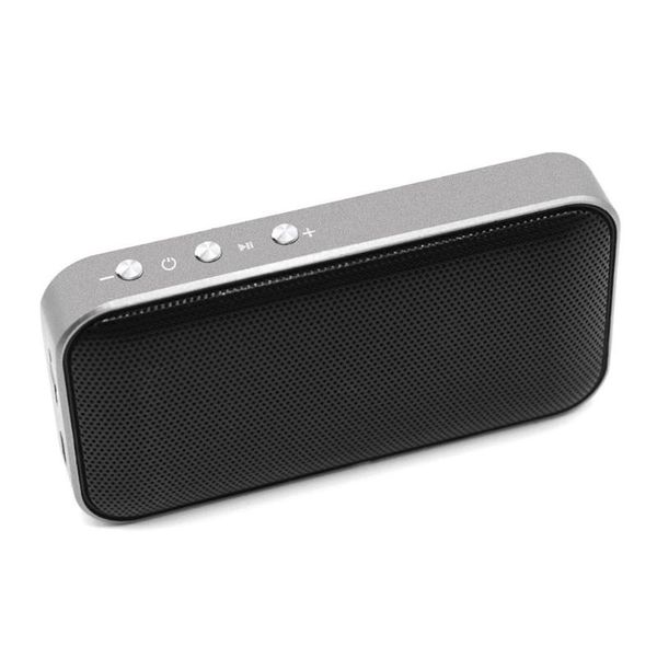 Altoparlanti portatili Altoparlante Bluetooth senza fili Subwoofer esterno ultrasottile Lettore stereo Piccolo cannone in acciaio Microfono incorporato