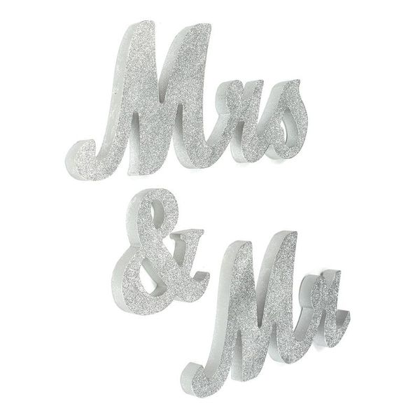 

novelty items large letters mr and mrs signs sweetheart wedding party table dinner decoration wooden display stand