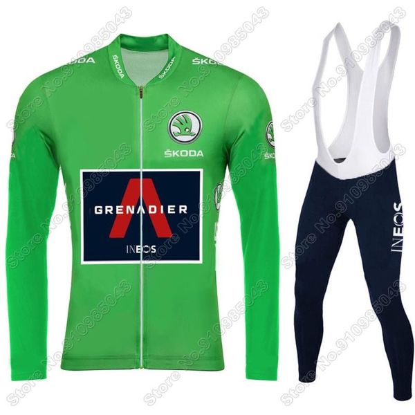 

grenadier cycling jersey set france tour long sleeve mtb bike shirts 20d gel bib pants uniform maillot culotte racing sets, Black;blue