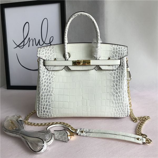

fashion bag crocodile leather hand cowhide women's purses luxury outlet