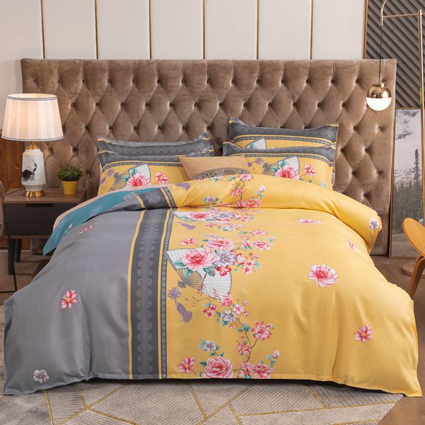 

thickened four cotton bed sheet and three piece bedding