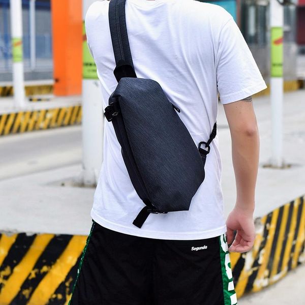 

waist bags dida bear single shoulder for men waterproof nylon anti theft crossbody male chest bag blue
