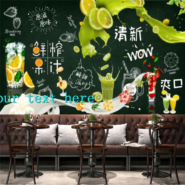 

wallpapers custom modern fruit fresh juice shop industrial decor wallpaper black background wall papers mural papel de parede 3d