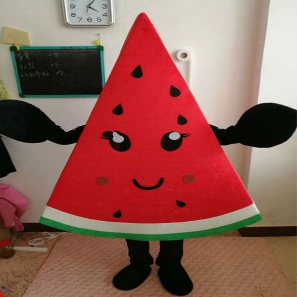 

performance delicious watermelon mascot costumes halloween fancy party dress cartoon character carnival xmas easter advertising birthday par, Red;yellow