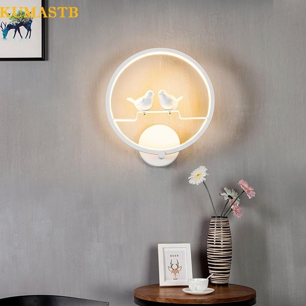 

wall lamp round birds bedroom bedside light sconce minimalist modern living room corridor stairs aisle led
