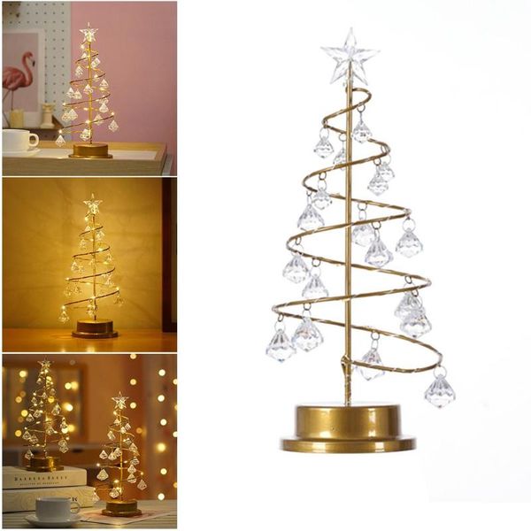 

strings christmas tree decoration led night light holiday party indoor fairy lights crystal year gift for birthday battery power