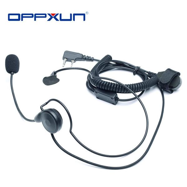 

walkie talkie tactical radio headset 2 pin headphone with mic finger ptwo way earphone for baofeng uv-5r bf-888s hyt puxing