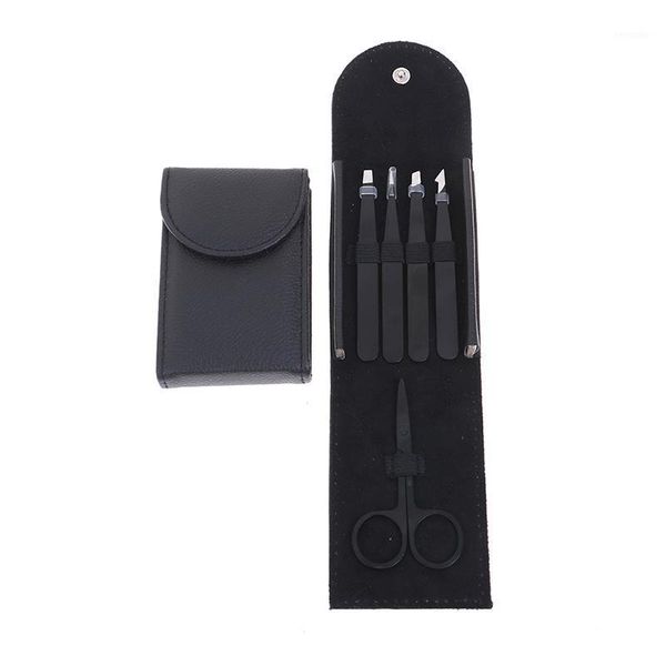 

5pcs/set eyebrow tweezers hair beauty slanted stainless steel tweezer makeup tool tools & stencils1