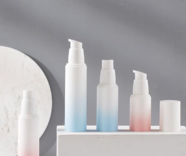

storage bottles & jars 10pcs/lot 20ml 30ml 50ml emulsion spray scrub vacuum bottle color press-packing plastic white gradient