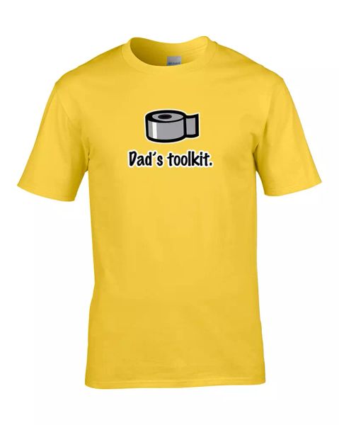 

dad's toolkit- diy disaster dad- funny mens t-shirt, White;black