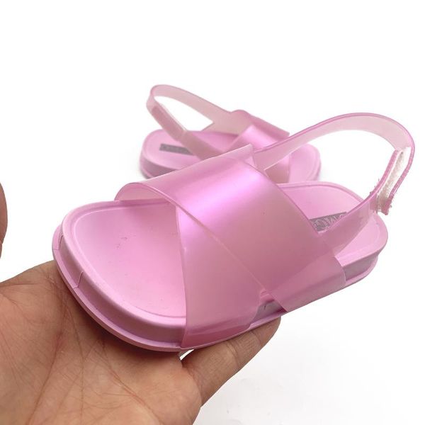 

sandals 2021 spring and summer pure color simple high-end candy jelly boys girls children rubber shoes, Black;red