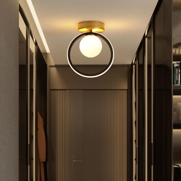 

modern led ceiling lamp for cloakroom entrance hallway nordic minimalist round balcony aisle corridor lights home decoration